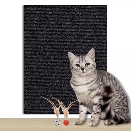 Kratzmatte Katze Selbstklebend Zuschneidbare Katzenkratzmatte für Schutz von Möbeln, selbstklebende Anti-Katzen-Kratzunterlage für Schutz der Couch und Baumpfosten für Katzenkratzer(Black,40x100cm/15 Kratzmatte Katze Selbstklebend Zuschneidbare Katzenkratzmatte für Schutz von Möbeln, selbstklebende Anti-Katzen-Kratzunterlage für Schutz der Couch und Baumpfosten für Katzenkratzer(Black,40x100cm/15 von CYHTYM