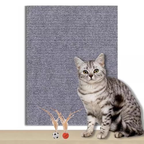 Kratzmatte Katze Selbstklebend Zuschneidbare Katzenkratzmatte für Schutz von Möbeln, selbstklebende Anti-Katzen-Kratzunterlage für Schutz der Couch und Baumpfosten für Katzenkratzer(Light gray,40x100 Kratzmatte Katze Selbstklebend Zuschneidbare Katzenkratzmatte für Schutz von Möbeln, selbstklebende Anti-Katzen-Kratzunterlage für Schutz der Couch und Baumpfosten für Katzenkratzer(Light gray,40x100 von CYHTYM