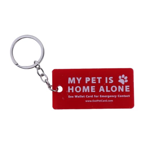 Brieftaschenkarte, gefaltete Haustier-Geldbörse, Kartenanhänger, Schlüsselanhänger mit Aufschrift "Pet are Home Alone" von CYILPR