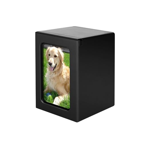 CYILPR Haustierurne, Urne für Haustiere, Cinerary Sarg, Holz, Gedenkbox, Asche, Beerdigung, Tiere, Hunde, Beerdigung, kann Foto platzieren von CYILPR
