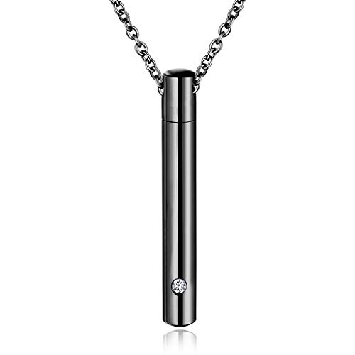 CYILPR Haustierurnen, Zylinder-Anhänger, Haustier-Urnen, Halskette, Edelstahl, für Hunde, orial Behälter, Schmuck, orial von CYILPR