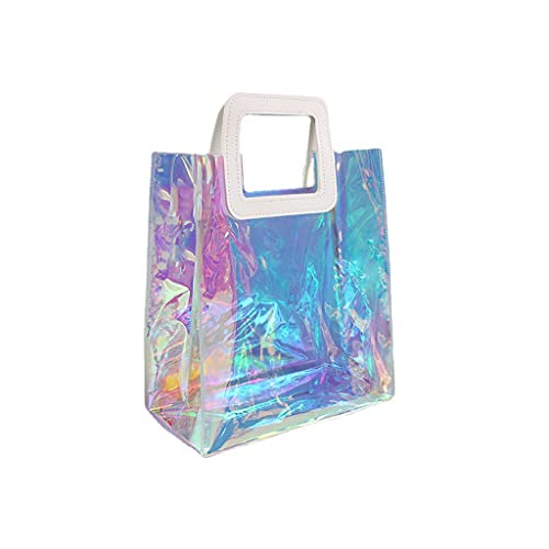 CYILPR Transparente Einkaufstasche, Regenbogenfarben, vielseitig verwendbar, große Kapazität, Schulterhandtasche für Arbeit, Fitnessstudio, Sport, Reisen, Strand CYILPR Transparente Einkaufstasche, Regenbogenfarben, vielseitig verwendbar, große Kapazität, Schulterhandtasche für Arbeit, Fitnessstudio, Sport, Reisen, Strand von CYILPR