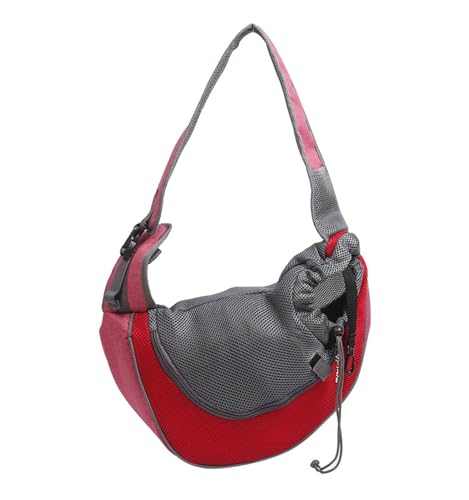 Tragetasche Hund,Hundetasche Mesh Haustier Hundeträger Outdoor Reise Handtasche Beutel Atmungsaktive Oxford Single Umhängetasche Sling Comfort Travel Umhängetasche (Color : Corgi Yellow, Size : S) von CYMKYQ