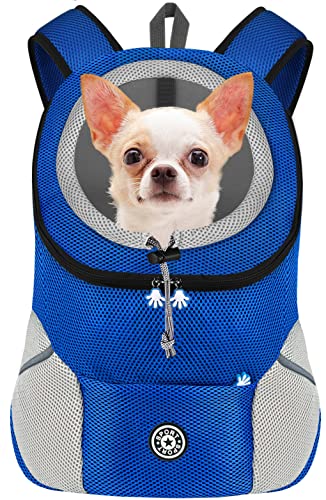 Cynor Hunde-Rucksack, Tragetasche für Welpen, Frontpackung, mit bequemem, atmungsaktivem, gepolstertem Rücken und Schultern, Tragetasche mit Kopf-Out-Design für Reisen, Outdoor, Katzen, Kaninchen von CYNOR