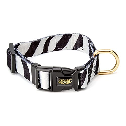 CYP BRANDS Chic & Love CL-02S-LC Hundehalsband Love Zebra, Größe S von CYPBRANDS