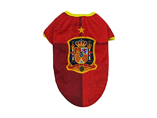 CYP Brands - Spanische Nationalmannschaft - T-Shirt für Hunde - Größe S, Rot von CYPBRANDS
