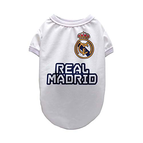 Real Madrid CF T-Shirt für Hunde oder Katze, Größe XL, offizielles Produkt (CyP Brands) von CYPBRANDS