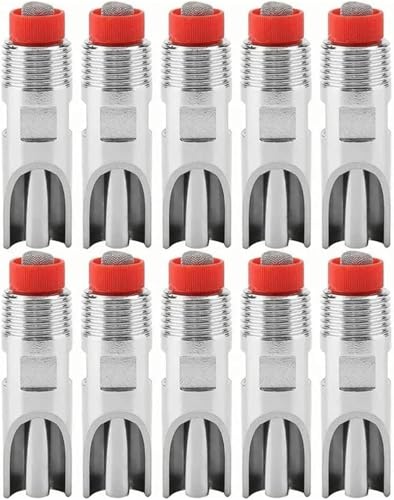 CYSFETENA 10 Stück Chicken Feeder Chicken Waterer, Einstellbare Wassermenge Edelstahl Nippeltränke Hühner, Automatische Hühnertränke für Schweine, Kühe, Schafe, Andere Große Tiere CYSFETENA 10 Stück Chicken Feeder Chicken Waterer, Einstellbare Wassermenge Edelstahl Nippeltränke Hühner, Automatische Hühnertränke für Schweine, Kühe, Schafe, Andere Große Tiere von CYSFETENA