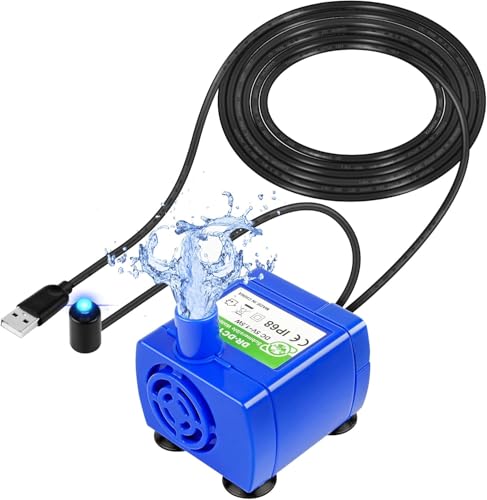 CYTGOUPER Ultraleise Ersatzpumpe Katzenbrunnen,5V 1.5W Geringer Stromverbrauch Katze Trinkbrunnen Pumpe mit 5.9ft Stromkabel,2.4l LED Beleuchtung Katzenbrunnen Pumpe für Haustiere CYTGOUPER Ultraleise Ersatzpumpe Katzenbrunnen,5V 1.5W Geringer Stromverbrauch Katze Trinkbrunnen Pumpe mit 5.9ft Stromkabel,2.4l LED Beleuchtung Katzenbrunnen Pumpe für Haustiere von CYTGOUPER