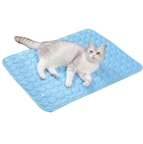 Kühlmatte für Hunde und Katzen im Sommer, wiederverwendbare Kühlmatte aus Eisseide für Haustiere, für kleine bis große Hunde, tragbares Hundebett für drinnen und draußen, sofortiger Kühlkomfort Kühlmatte für Hunde und Katzen im Sommer, wiederverwendbare Kühlmatte aus Eisseide für Haustiere, für kleine bis große Hunde, tragbares Hundebett für drinnen und draußen, sofortiger Kühlkomfort von CYWBUEAFY