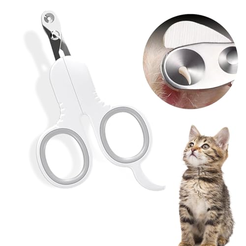 CYXZMYA WeißEr Runder Kopf Katzen Krallenschneider,Krallenschere Katzen,Katzenkrallen Schneider,Katzen Nagelschere,Nagelknipser für AnfäNger Toll Geeignet,Einfach Zu Bequem, Einfach und Sicher. von CYXZMYA