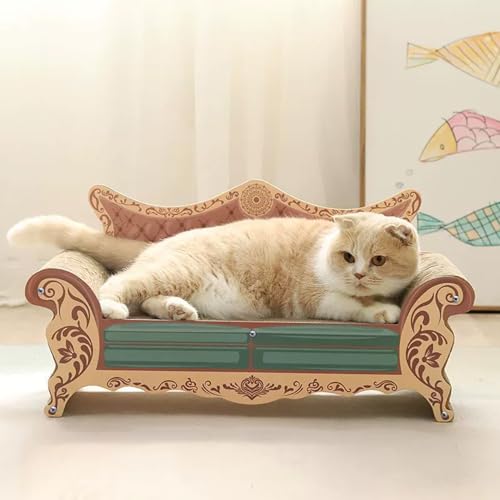 CZBNYX Kratzbrett aus Karton, Wellpappe, Katzen-Couch, Sofa, Kratzunterlage für Innenkatzen, Kratzbrett, 58,4 cm von CZBNYX