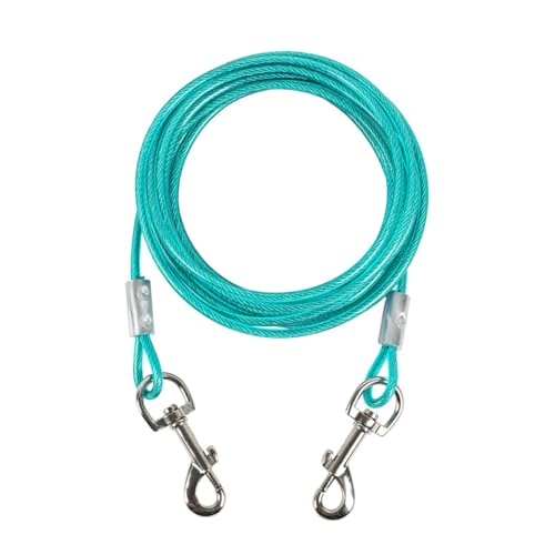 Hundeleine, 6/10 /15/16 /20/25 /30/33 Fuß Hunde Anbindekabel, Hundekabel für Camping, Wandern, Laufen, Parks(Green,5mm*6ft) von CZMYCBG