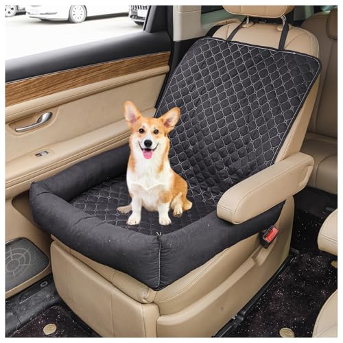 Car seat for Dogs,Safety seat for Non-Slip Pets,Removable Extra Sturdy Dog Car Seat,Reinforced Walls Washable Cushion,for Back Seat Front Seat,Scratch-Resistant (Black,3Pcs 50× (50+50) cm) von CZQGLYM
