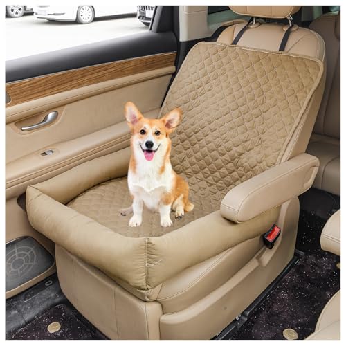 Car seat for Dogs,Safety seat for Non-Slip Pets,Removable Extra Sturdy Dog Car Seat,Reinforced Walls Washable Cushion,for Back Seat Front Seat,Scratch-Resistant (Camel,3Pcs 50× (50+50) cm) von CZQGLYM