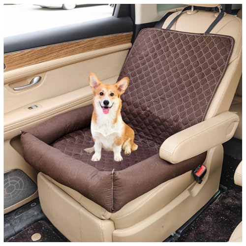 Car seat for Dogs,Safety seat for Non-Slip Pets,Removable Extra Sturdy Dog Car Seat,Reinforced Walls Washable Cushion,for Back Seat Front Seat,Scratch-Resistant (Coffee,3Pcs 50× (50+50) cm) von CZQGLYM