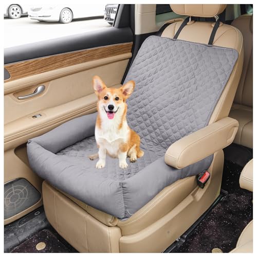Car seat for Dogs,Safety seat for Non-Slip Pets,Removable Extra Sturdy Dog Car Seat,Reinforced Walls Washable Cushion,for Back Seat Front Seat,Scratch-Resistant (Dark Grey,3Pcs 50× (50+50) cm) von CZQGLYM