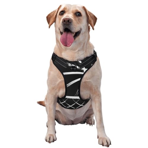 Atmungsaktives und verstellbares Hundegeschirr mit Leine, Basketball-Hundegeschirr für große, mittelgroße und kleine Hunde Atmungsaktives und verstellbares Hundegeschirr mit Leine, Basketball-Hundegeschirr für große, mittelgroße und kleine Hunde von CZZYH