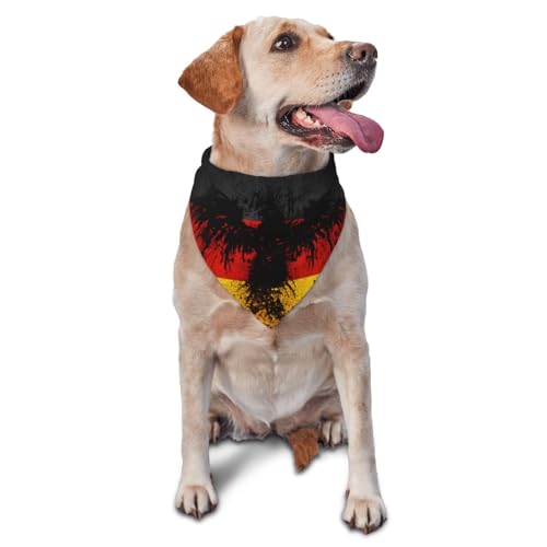 Dreieckige leichte atmungsaktive Hundehalstücher, Vogel, deutsche Flagge, Hundehalstücher für große, mittelgroße und kleine Hunde und Katzen von CZZYH