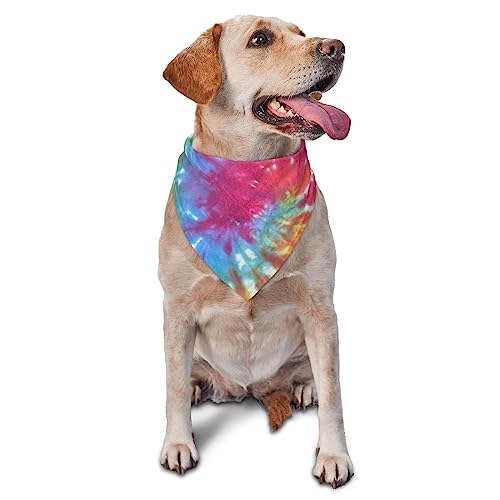 Dreieckige leichte Hundehalstücher, bunt, Batikfärbung, Hundehalstücher und Katzen von CZZYH