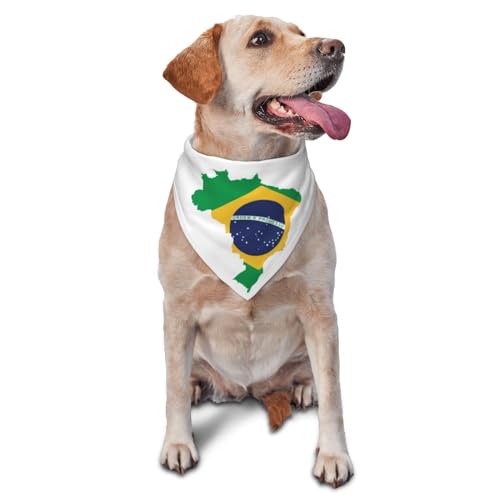 Dreieckige leichte atmungsaktive Hundehalstücher, leidenschaftliche bunte Brasilien-Hundehalstücher für große, mittelgroße und kleine Hunde und Katzen von CZZYH