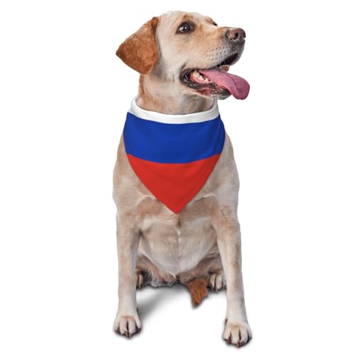 Dreieckige leichte atmungsaktive Hundehalstücher, russische Flagge, Hundehalstücher für große, mittelgroße und kleine Hunde und Katzen von CZZYH