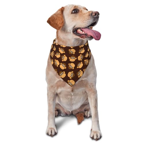 Dreieckige leichte atmungsaktive Hundehalstücher mit lustigem Cartoon-Affen-Motiv, für große, mittelgroße und kleine Hunde und Katzen von CZZYH