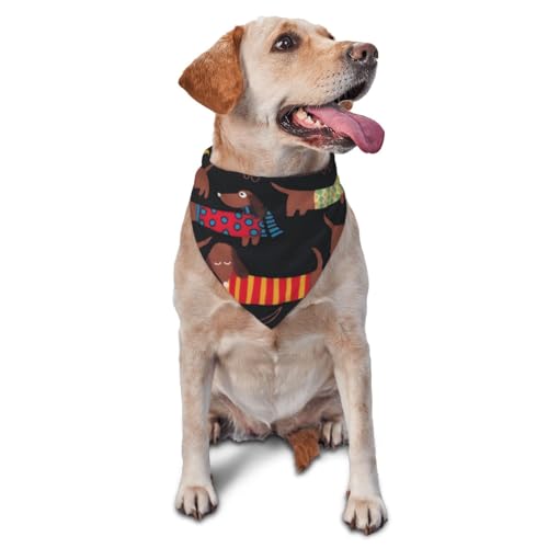 Dreieckiges Hundehalstuch, leicht, atmungsaktiv, Cartoon-Motiv, bunt, für große, mittelgroße und kleine Hunde und Katzen Dreieckiges Hundehalstuch, leicht, atmungsaktiv, Cartoon-Motiv, bunt, für große, mittelgroße und kleine Hunde und Katzen von CZZYH