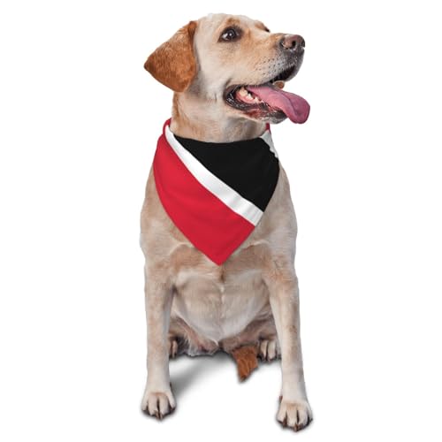 Dreieckiges Hundehalstuch, leicht, atmungsaktiv, Motiv: Trinidad und Tobago-Flagge, Hundehalstücher für große, mittelgroße und kleine Hunde und Katzen von CZZYH