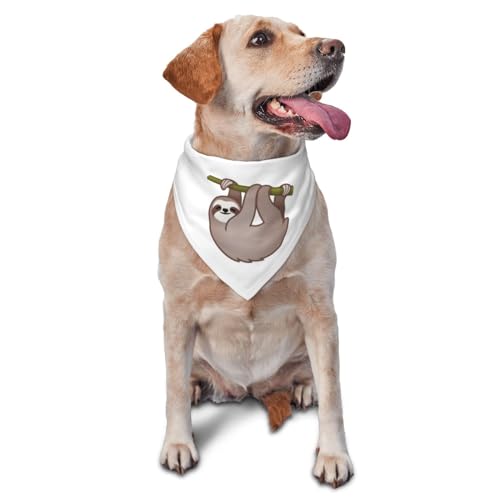 Dreieckiges Hundehalstuch, leicht, atmungsaktiv, Zweig, Cartoon-Faultier-Hundehalstücher für große, mittelgroße und kleine Hunde und Katzen Dreieckiges Hundehalstuch, leicht, atmungsaktiv, Zweig, Cartoon-Faultier-Hundehalstücher für große, mittelgroße und kleine Hunde und Katzen von CZZYH