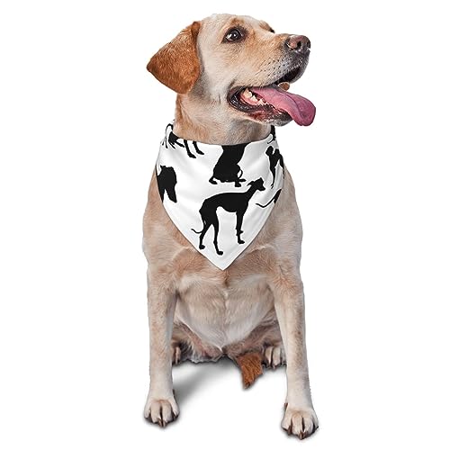 Dreieckiges Hundehalstuch, leicht, atmungsaktiv, dünn, für große, mittelgroße und kleine Hunde und Katzen, Schwarz von CZZYH