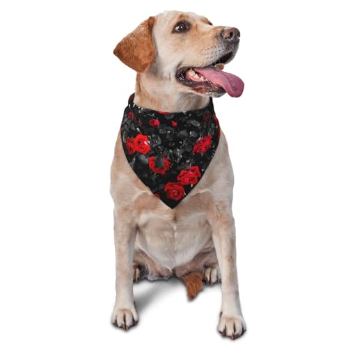 Dreieckiges Hundehalstuch, leicht, atmungsaktiv, dunkle, helle Rose, Hundehalstücher für große, mittelgroße und kleine Hunde und Katzen Dreieckiges Hundehalstuch, leicht, atmungsaktiv, dunkle, helle Rose, Hundehalstücher für große, mittelgroße und kleine Hunde und Katzen von CZZYH