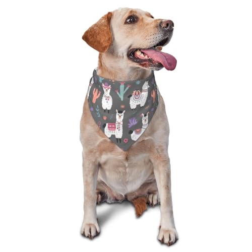 Dreieckiges Hundehalstuch, leicht, atmungsaktiv, niedliches Retro-Alpaka-Hundehalstuch, für große, mittelgroße und kleine Hunde und Katzen von CZZYH