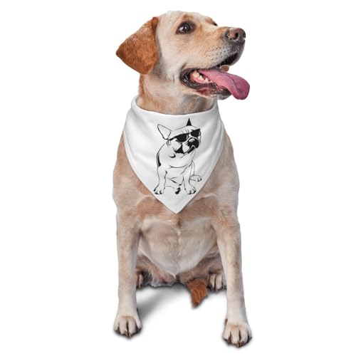 Dreieckiges leichtes atmungsaktives Hundehalstuch, graues, arrogantes Hundehalstuch für große, mittelgroße und kleine Hunde und Katzen von CZZYH