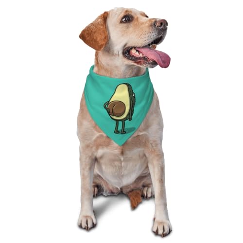 Dreieckiges leichtes atmungsaktives Hundehalstuch, lustige Cartoon-Avocado-Hundehalstücher für große, mittelgroße und kleine Hunde und Katzen von CZZYH