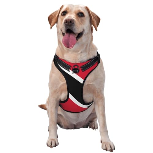 Hundegeschirr mit Trinidad- und Tobago-Flagge, atmungsaktiv und verstellbar, für große, mittelgroße und kleine Hunde Hundegeschirr mit Trinidad- und Tobago-Flagge, atmungsaktiv und verstellbar, für große, mittelgroße und kleine Hunde von CZZYH