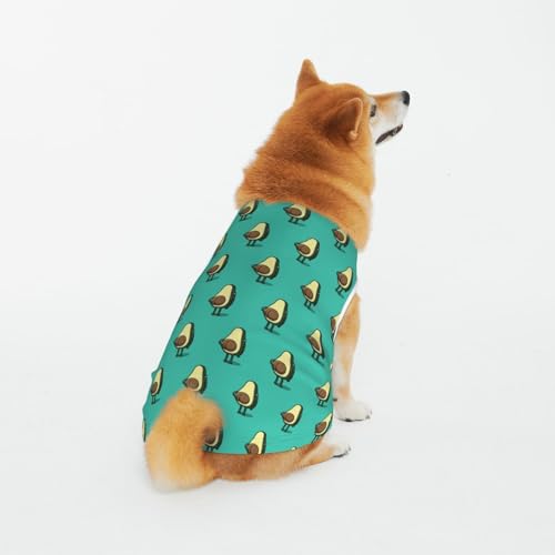 Weiche atmungsaktive Baumwoll-Kleidung, lustige Cartoon-Avocado-Hunde- und Katzenkleidung für große und mittelgroße und kleine Hunde von CZZYH