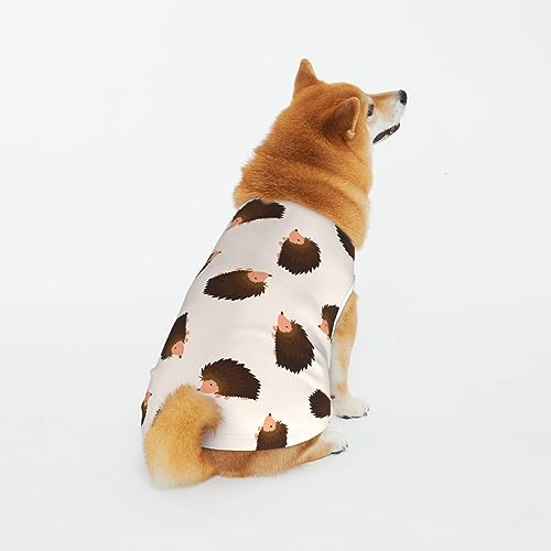 Weiche atmungsaktive Baumwolle Haustier Kleidung, Cartoon Braun Igel Hund & Katze Kleidung für große, mittlere und kleine von CZZYH