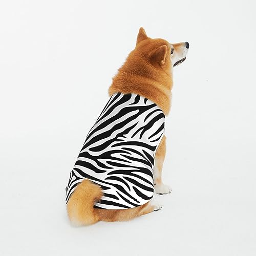 Weiche atmungsaktive Baumwolle Haustier Kleidung, Weiß Schwarz Einfache Zebra Hund & Katze Kleidung für Groß, Mittel, Klein von CZZYH