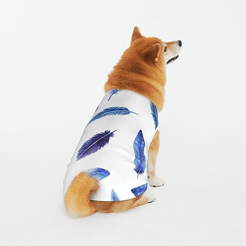 Weiche atmungsaktive Baumwolle Haustier Kleidung Blau Licht Feder Hund & Katze Kleidung für große, mittlere und kleine von CZZYH
