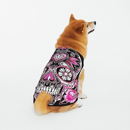 Weiche atmungsaktive Baumwolle Haustier Kleidung Rose Diamant Schädel Hund & Katze Kleidung für große, mittel, klein von CZZYH