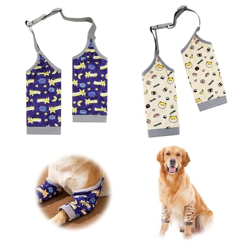 CZlinOduMMX 2 Stück Ellenbogenbandage Hund Elastizität Recovery Sleeve Hund Nach OP Hundebeinschutz für mittelgroße und große Hunde für Vorderbeine, Kniebandage Arthrose für Hunde (Gelb+Blau, XL) CZlinOduMMX 2 Stück Ellenbogenbandage Hund Elastizität Recovery Sleeve Hund Nach OP Hundebeinschutz für mittelgroße und große Hunde für Vorderbeine, Kniebandage Arthrose für Hunde (Gelb+Blau, XL) von CZlinOduMMX