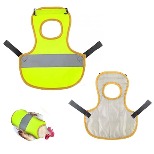 Warnweste Hund, Hühner Geschirr Henne, Warnweste Hühner Gelb, Hennen Pet Reflective Vest, 1-Pcs Henne Reflektierende Weste, Für Hennen Federschutz Halter Für Enten Hennen Gans Hund Geflügel. von CZlinOduMMX