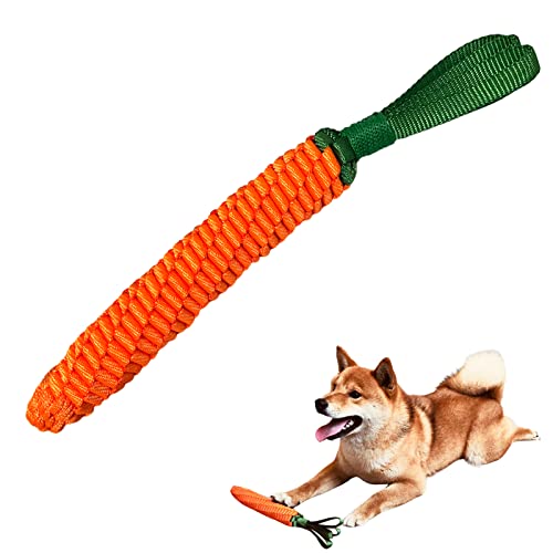 CaBYbigG Hundespielzeug in Karottenform, groß, gewebtes Kauzubehör für mittelgroße und große Hunderassen, für Zähne und Zahnfleisch von CaBYbigG