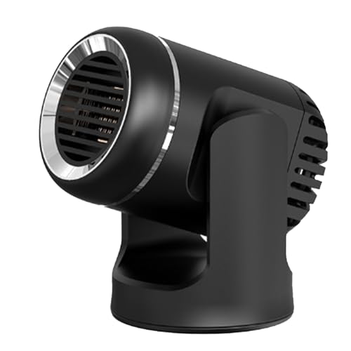 CaCaCook Autoheizung Defroster 12 V Schnellheizung Kühlung Hohles Design Überhitzung Schützen Sie Noise Car Heizung Defogger Handheld Elektrische Heizung Reise -RV -Lieferungen (Schwarz) von CaCaCook