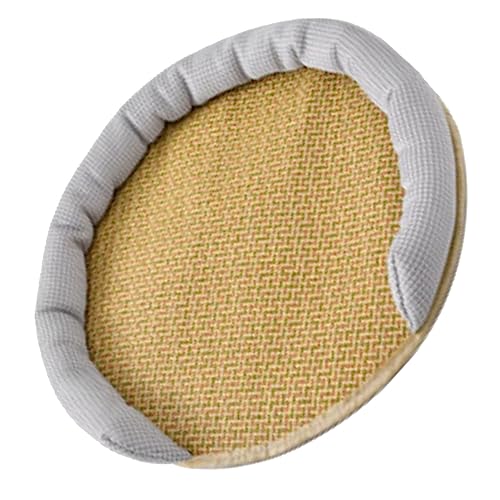 CaCaCook Freundliche Haustierkühlmatte, Pünktliche Beweis Rattan Katze Kühles Bett, Sommerweichkühlkissen, Atmungsaktiv (Grau) von CaCaCook