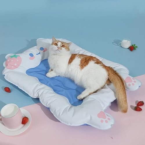 CaCaCook Katzen-Eiskissen, Haustier-Kühlmatte, Wasserdichtes, Weiches, Süßes Katzen-Eiskissen-Bett mit Wirbelsäulenschutzkissen für Hunde Im Sommer (S (geeignet für Katzen mit einem CaCaCook Katzen-Eiskissen, Haustier-Kühlmatte, Wasserdichtes, Weiches, Süßes Katzen-Eiskissen-Bett mit Wirbelsäulenschutzkissen für Hunde Im Sommer (S (geeignet für Katzen mit einem von CaCaCook