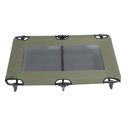CaCaCook Kühlendes Erhöhtes Hundebett, Tragbares Erhöhtes Haustierbett, Faltbares Hundebett mit Netzmitte, für Draußen, Wasserdicht und Waschbar (107 * 61 * 18 cm) von CaCaCook