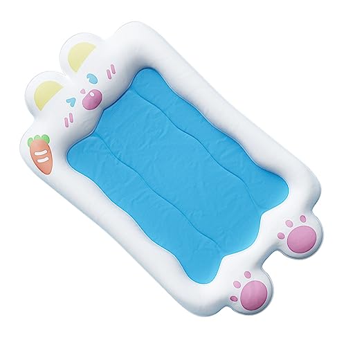 CaCaCook Kühlung Hundebett, Weiches Sommer -Eishetschierkissen für Katze, Hund, Haustier, Langlebig, Kratz- und Bissfest, mit PVC Material, Eisgel, Abnehmbares Waschwert für die Sommerkühlung (M) von CaCaCook
