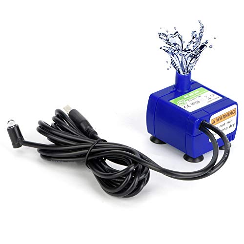 CaCaCook Pumpe Katzenbrunnenpumpe 10×8×6 Tauchwasserpumpe für Haustierbrunnen mit 5,9 Fuß Stromkabel, Ersatzpumpe Haustierbrunnen von CaCaCook